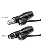 El Feneri Beyaz Sarı Ve Mor Renk Aydınlatma Q5 Led thumbnail 4