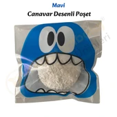 50 Adet Mavi Canavar Desenli Cake Pop & Kurabiye Poşeti-10x15 cm thumbnail 3
