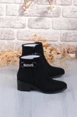 Fort 1093 Rahat Esnek Toka Detaylı Sıcak Astar 4 Cm yüksek Topuk Kadın Bot thumbnail 5