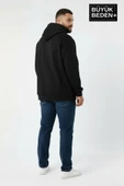 Erkek Büyük Beden Hoodie –Rahat Kalıp Konforlu Unified Baskılı Sweatshirt SPR26BSW968 thumbnail 10