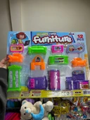 Oyuncak Ev Eşyası 12 Parça Ev Seti Oturma Odası Eşya thumbnail 2