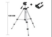 Tripod : Telefon ve Kamera Tutucu Ayak + Telefon Tutucu - 105Cm thumbnail 2