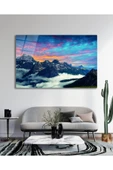 Manzara Dağ Cam Tablo Modern Ev Ofis Salon Hediyelik Büyük Tablo Duvar Dekoru thumbnail 5