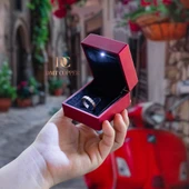 DMT COPPER HOME El Yapımı Örgülü Bakır Yüzük, Antik Rustik Tasarım, Ayarlanabilir, Kırmızı Hediye Kutusu ile, Gaziantep El Sanatları thumbnail 3