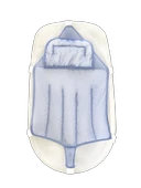 Sema Baby Köpüklü Kafa Destekli Bebek Banyo Filesi - Mavi thumbnail 2