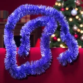 2 METRE PARLAK METALİK MOR YILBAŞI BOYUN SİMİ MOR YUMUŞAK BOYUN GARLANDI DEKOR MOR SÜSLEME SİMİ thumbnail 1