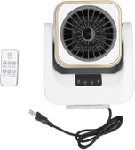 Mini Fan Isıtıcı 1000W Düşük Gürültü Devrilme Koruması Masaüstü Isıtıcı Sirkülasyon Rüzgar ABS Ofis Için Uzaktan Kumanda Ile Hızlı Isıtıcı (GRAY) thumbnail 1