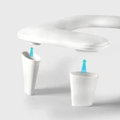 Oval U Tipi Ergonomik Manikür Sehpası Gri Manikür Kol Desteği U1G thumbnail 4