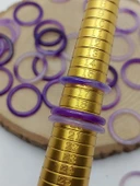 Akik Taşı İnce Boy Yüzük – Sisli Mor Alacalı –  3mm Kalınlık  (59984) thumbnail 3