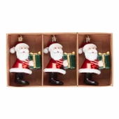 Asılabilir Yılbaşı Yeniyıl Ağacı Süsü Noel Baba Christmas New Year Santa With Gift Ornaments thumbnail 7