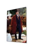 Atatürk Cam Tablo 4mm Dayanıklı Temperli Cam, Atatürk Glass Wall Art thumbnail 1