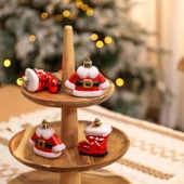 Asılabilir Yılbaşı Yeniyıl Ağacı Süsü Noel Baba Kıyafetleri Christmas New Year Santa Clothes Ornaments thumbnail 2