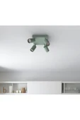 4 lü dörtlü hareketli başlık Mint Yeşili Metal Gövde GU10 LED Hareketli Tavan Spot Avize thumbnail 2