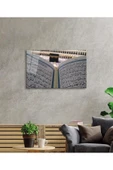 Kuran ve Kabe Dini İslami Duvar Dekoru Kaligrafi Cam Tablo 4mm Dayanıklı Temperli Cam thumbnail 3