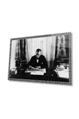 Atatürk Cam Tablo 4mm Dayanıklı Temperli Cam, Atatürk Glass Wall Art thumbnail 1