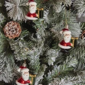 Asılabilir Yılbaşı Yeniyıl Ağacı Süsü Noel Baba Christmas New Year Santa With Gift Ornaments thumbnail 2