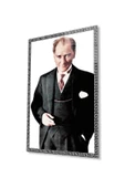 Atatürk Cam Tablo 4mm Dayanıklı Temperli Cam, Atatürk Glass Wall Art thumbnail 1