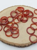 Akik Taşı İnce Boy Yüzük – Bal Koyu Kahve Alacalı –  3mm Kalınlık  (59978) thumbnail 1