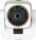 Mini Fan Isıtıcı 1000W Düşük Gürültü Devrilme Koruması Masaüstü Isıtıcı Sirkülasyon Rüzgar ABS Ofis Için Uzaktan Kumanda Ile Hızlı Isıtıcı (GRAY) thumbnail 4