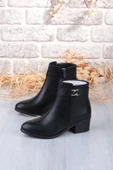 Fort 1095 Rahat Esnek Toka Detaylı Sıcak Astar 4 Cm yüksek Topuk Kadın Bot thumbnail 7