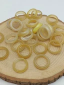 Akik Taşı Yüzük – Sisli Açık Zeytin Alacalı –  6mm Kalınlık  (59948) thumbnail 1