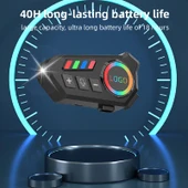 Çeşithane K06 Motosiklet Kask Kulaklığı – Su Geçirmez Bluetooth 5.4, 40 Saat Çalma Süresi, LED Işıklı, Ses Asistanı Destekli Kablosuz Kask Kulaklığı thumbnail 5