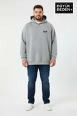 Erkek Büyük Beden Brooklyn 1970 Baskılı Kapüşonlu Sweatshirt SPR26BSW964 thumbnail 7
