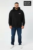 Erkek Büyük Beden Brooklyn 1970 Baskılı Kapüşonlu Sweatshirt SPR26BSW964 thumbnail 1