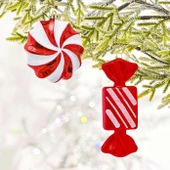 Asılabilir Yılbaşı Yeniyıl Ağacı Süsü Dev Şekerler Christmas New Year Giant Candies Gift Ornaments thumbnail 1