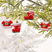 Asılabilir Yılbaşı Yeniyıl Ağacı Süsü Noel Baba Kıyafetleri Christmas New Year Santa Clothes Ornaments thumbnail 1