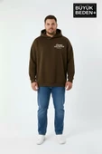 Erkek Büyük Beden Hoodie –Rahat Kalıp Konforlu Unified Baskılı Sweatshirt SPR26BSW968 thumbnail 5