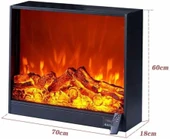 WANGHAI-666 Elektrikli Şömineler Elektrikli Şömine Ek Parçaları, Gömme Duvar Isıtıcısı, Ayarlanabilir Alev Etkisi, Düğme/Uzaktan Kumanda (L) thumbnail 2