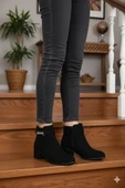 Fort 1093 Rahat Esnek Toka Detaylı Sıcak Astar 4 Cm yüksek Topuk Kadın Bot thumbnail 8