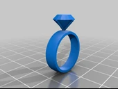 Byr Elmas "direk" Yüzük (Plastik Aparattır!!!) 3D thumbnail 2