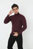 Erkek Tam Boğazlı Fitilli Likrali Koşkorse Badi - Bordo thumbnail 4