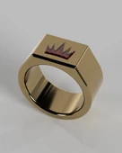 Byr Kral tacı ile yüzük (Plastik Aparattır!!!) 3D thumbnail 1