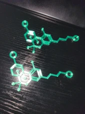 Byr Esrar THC Molekül Kolye Kolye (Plastik Aparattır!!!) 3D thumbnail 4