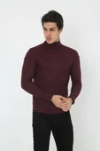 Erkek Tam Boğazlı Fitilli Likrali Koşkorse Badi - Bordo thumbnail 1
