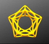 Byr organik beşgen kolye (Plastik Aparattır!!!) 3D thumbnail 1