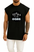 Oversize Oasis İngiliz Rock Göğüs Baskılı Atlet thumbnail 9