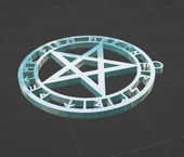 Byr RUNIC PENTACLES KOLYE (Plastik Aparattır!!!) 3D thumbnail 3