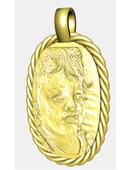 Byr Doku ile oval kolye (Plastik Aparattır!!!) 3D thumbnail 1