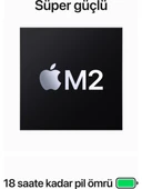 Apple MacBook Air 13.6" M2 8/256gb - Gece Yarısı (OUTLET) thumbnail 4