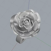 Byr Gül Yüzük (Sadece Plastik Aparattır!!!) 3D thumbnail 1