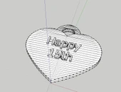 Byr 15. yıldönümü kolye (Plastik Aparattır!!!) 3D thumbnail 2