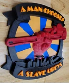 Byr Bioshock - Bir Adam Seçer, Bir Köle İtaat Eder - İşaret/Kolye (Sadece Plastik Aparattır!!!) 3D thumbnail 2