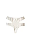 Zi Beyaz Yüksek Bel Lazer Kesim Kadın Tanga Külot thumbnail 6