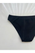 Zi Siyah Dar Kalıp Düz Kalın Kenar Astarlı Bikini Altı thumbnail 8