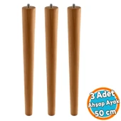 3 Adet Boyalı Ahşap Silindir Sehpa ve Masa Ayağı Ayakları Aksesuarları Modern Tasarım 50 cm thumbnail 1