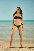 Zi Siyah Çok Dar Kalıp Straplez Bikini Üstü thumbnail 2